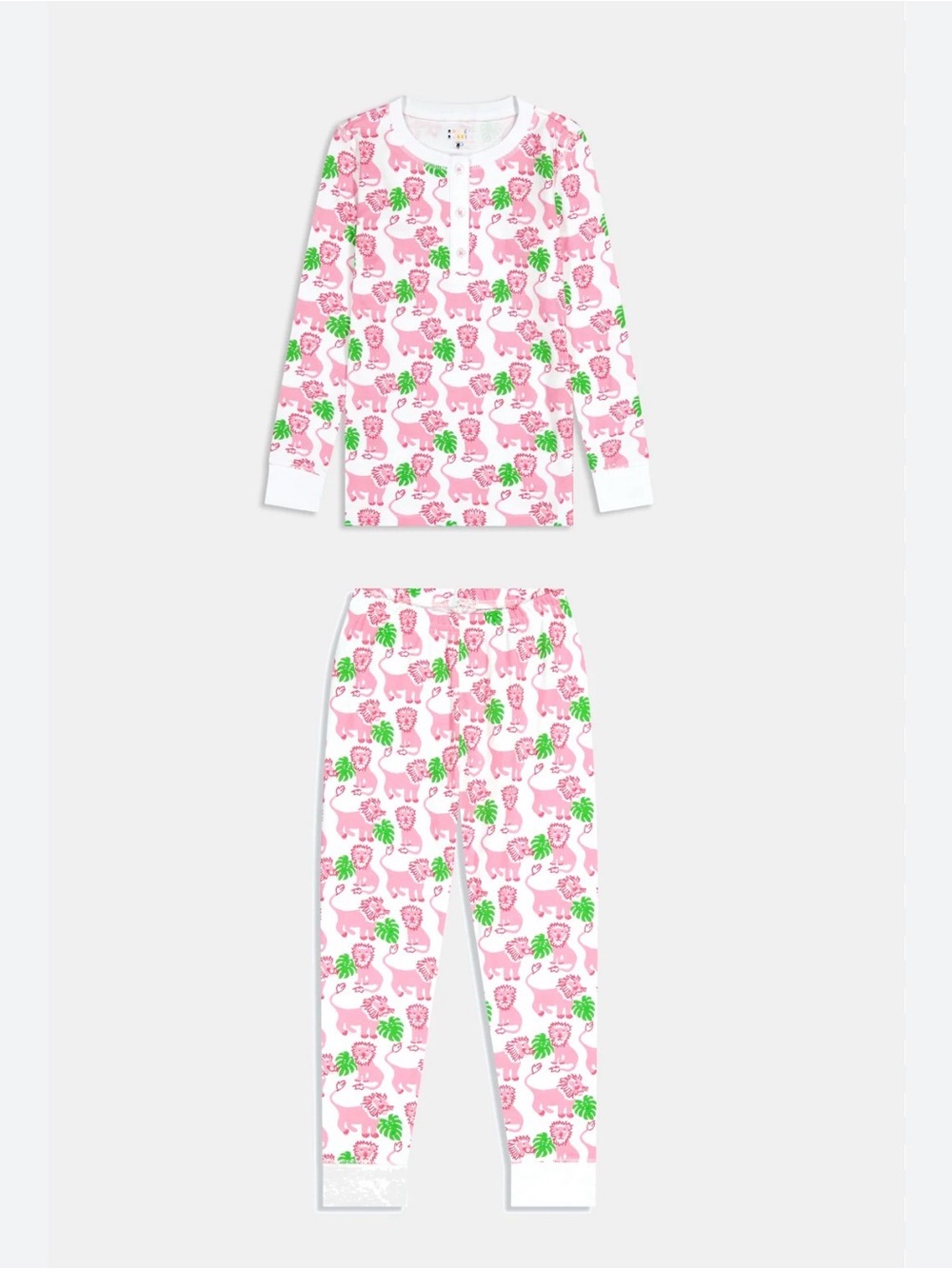 Roller Rabbit Kids Leo The Lion Print Pajama Set - Sz 12y